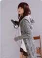 Sueter de Lino Patrones de acrílico con capucha Cardigan para las mujeres